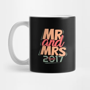 'Mr and Mrs Since 2017' Cute Anniversary Gift Mug